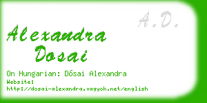 alexandra dosai business card